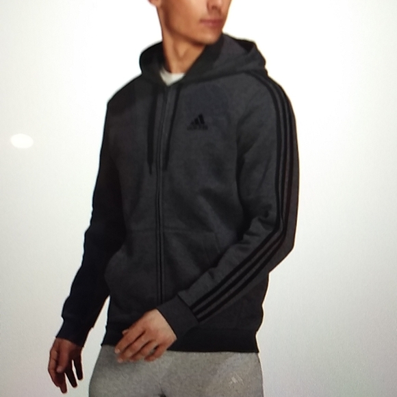 adidas Other - ⭐ MAJOR PRICE DROP 48 HRS- ADIDAS ESSENTIALS FLEECE 3-STRIPES FULL ZIP HOODY 🆕